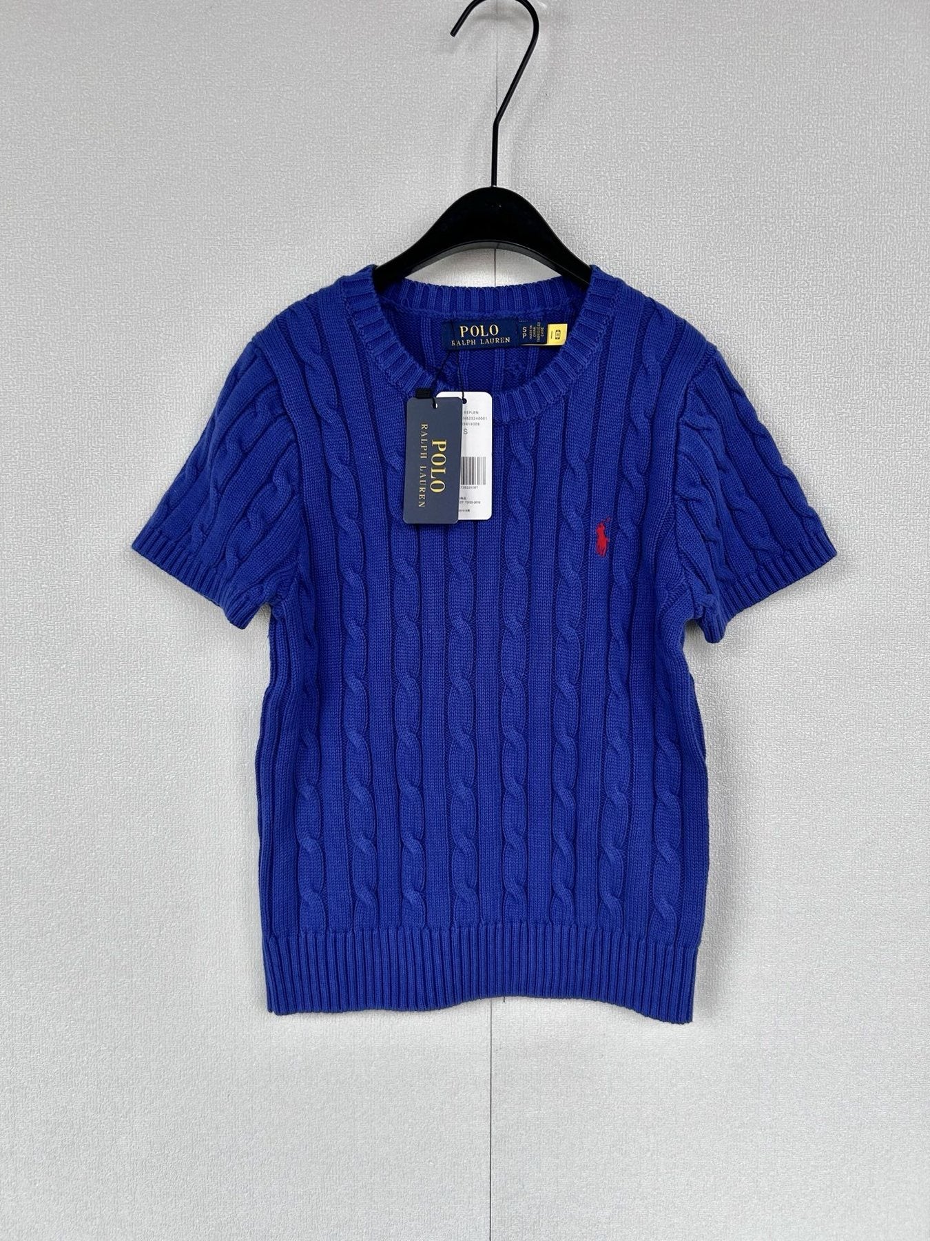 Test2-Ralph Lauren Women's Short-Sleeve Cable-Knit Sweater — front