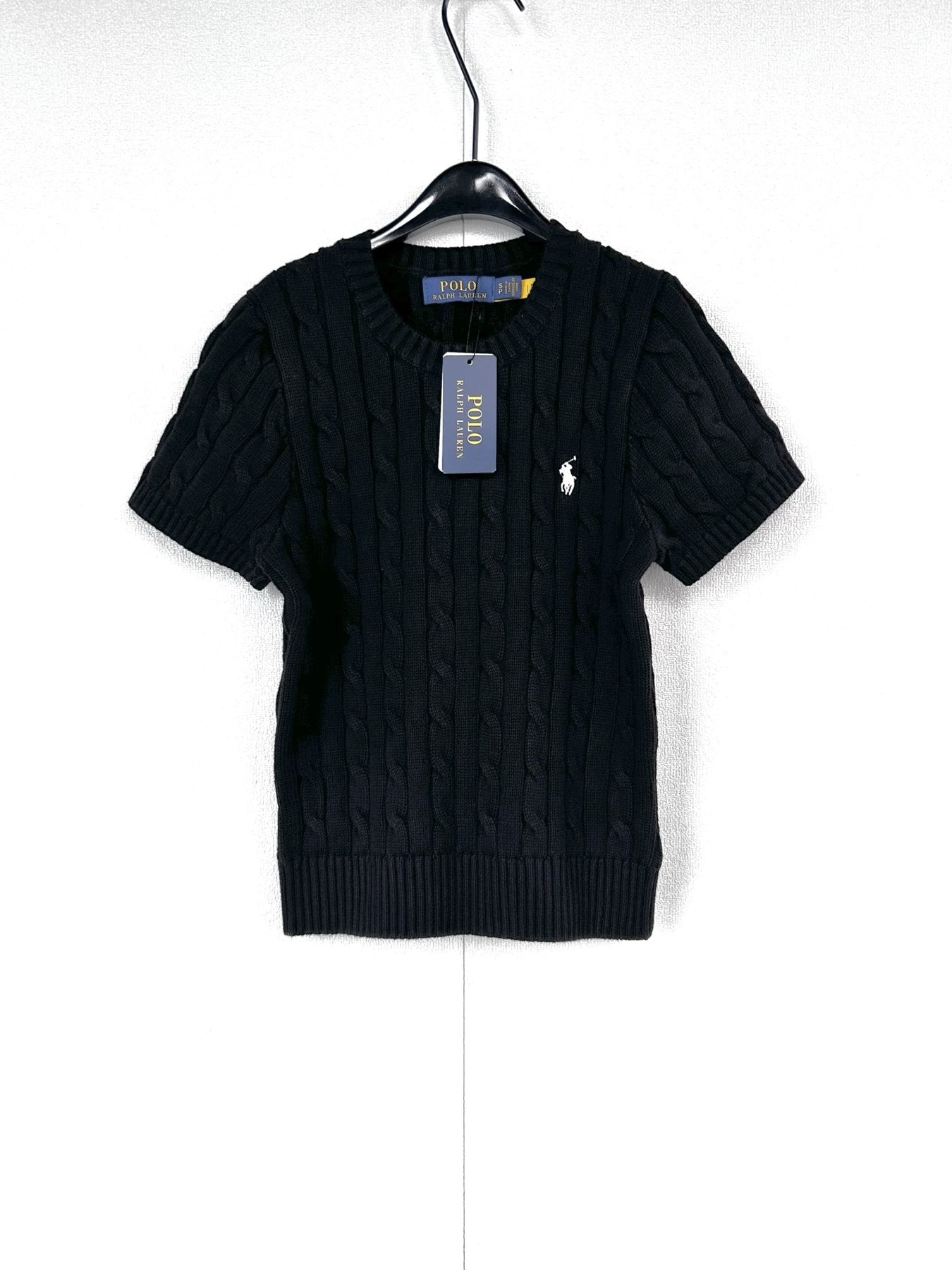 Test2-Ralph Lauren Women's Short-Sleeve Cable-Knit Sweater — front