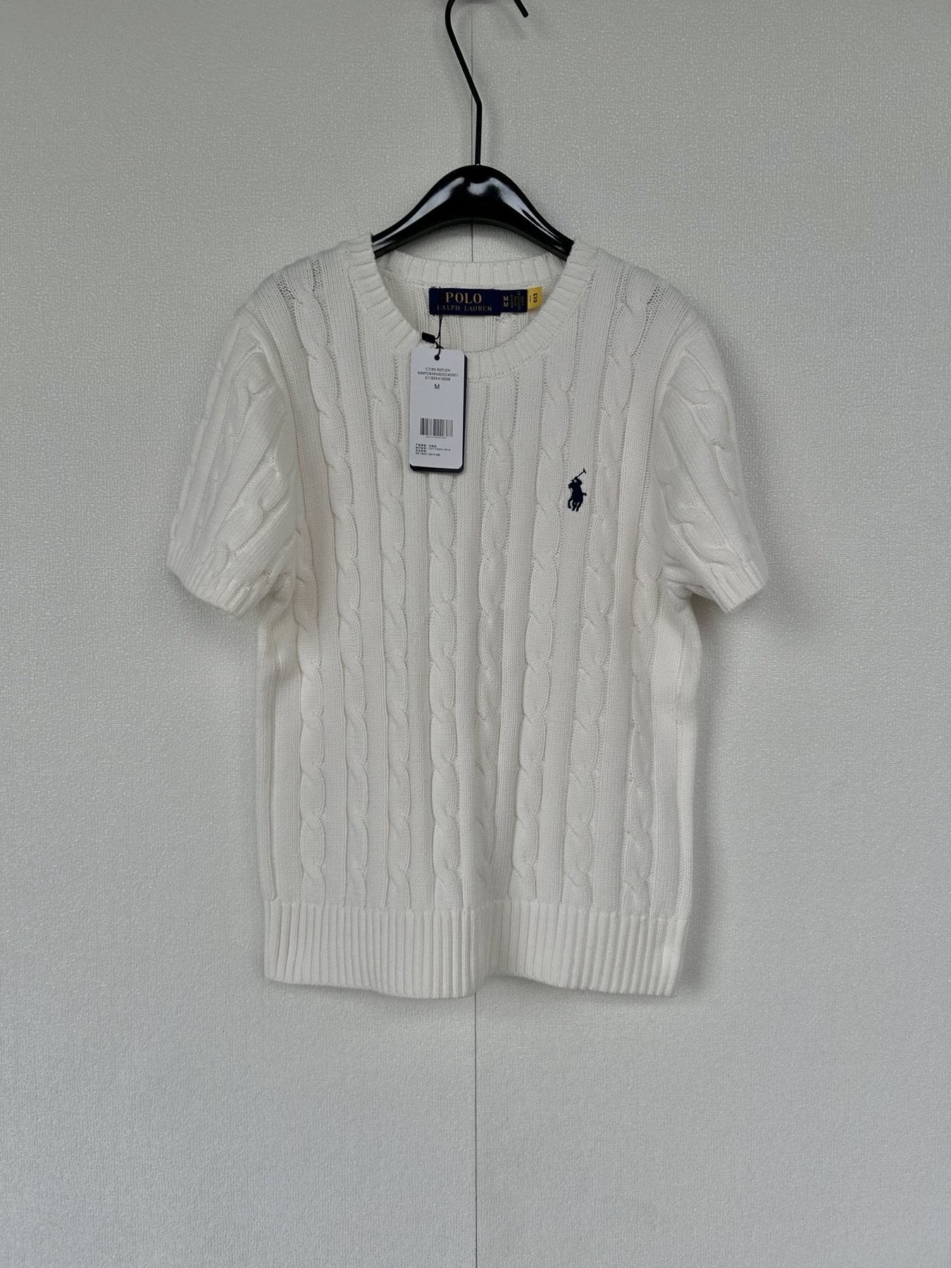 Test2-Ralph Lauren Women's Short-Sleeve Cable-Knit Sweater — front
