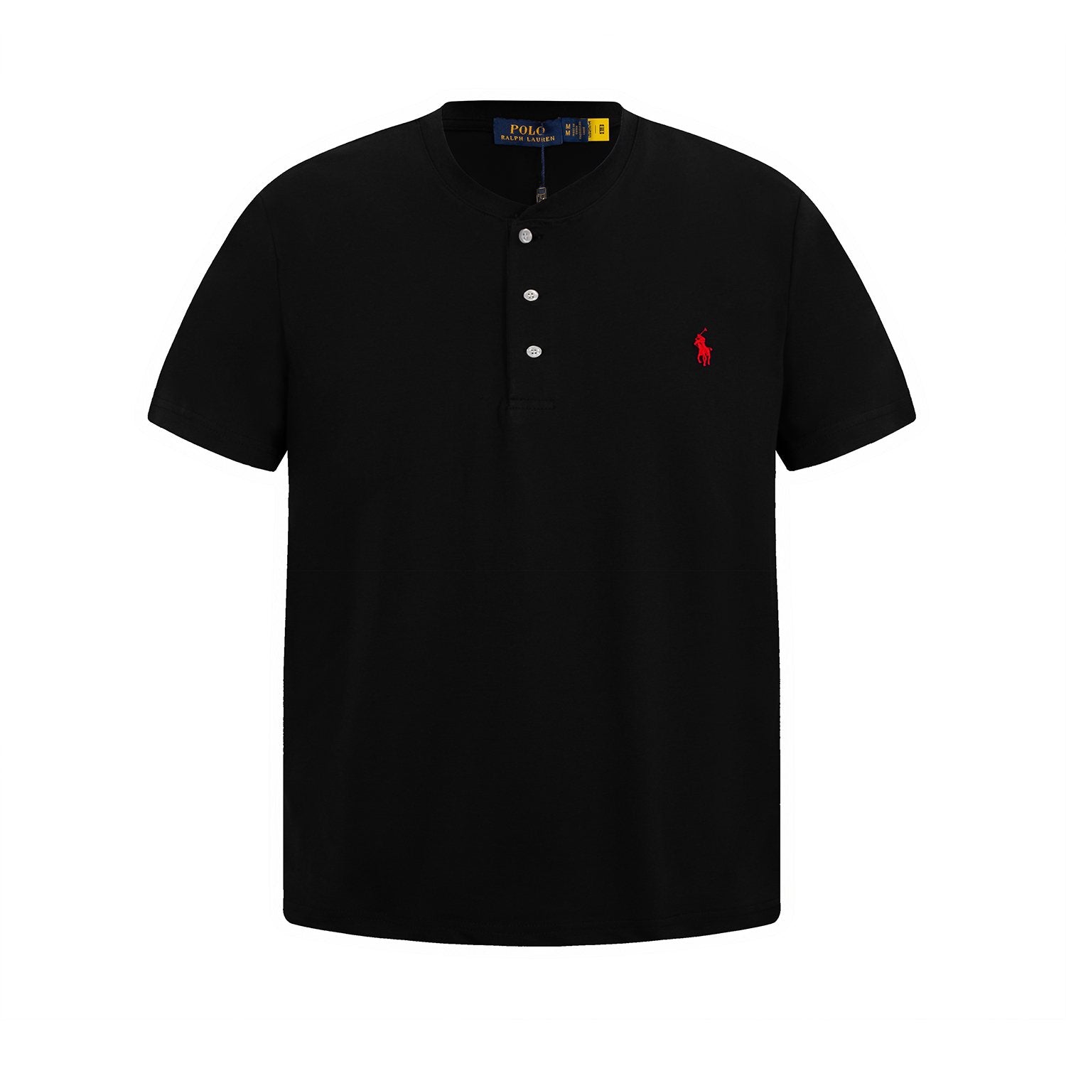 Test2-Ralph Lauren Embroidered Three-Button Henley Shirt — front