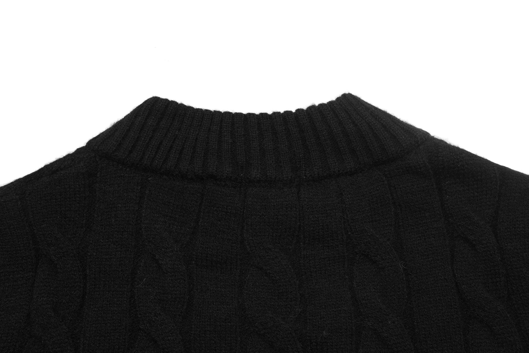 Test2-Ralph Lauren Cable-Knit Quarter-Zip Sweater — back