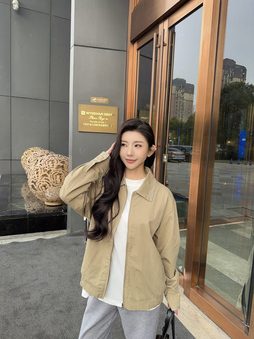 Test2-Ralph Lauren Embroidered Pony Zip Jacket — model