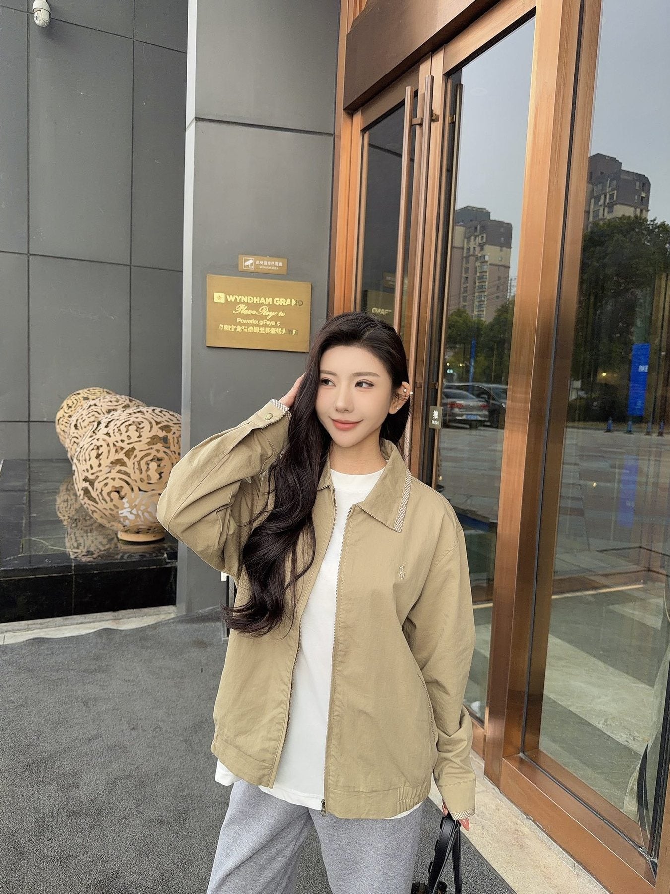 Test2-Ralph Lauren Embroidered Pony Zip Jacket — model