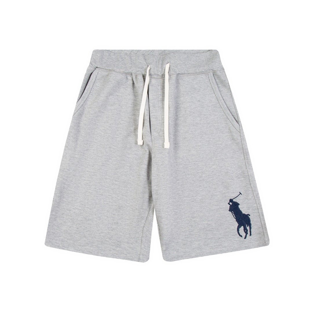Test2-Ralph Lauren Big Pony Embroidered Drawstring Shorts — front