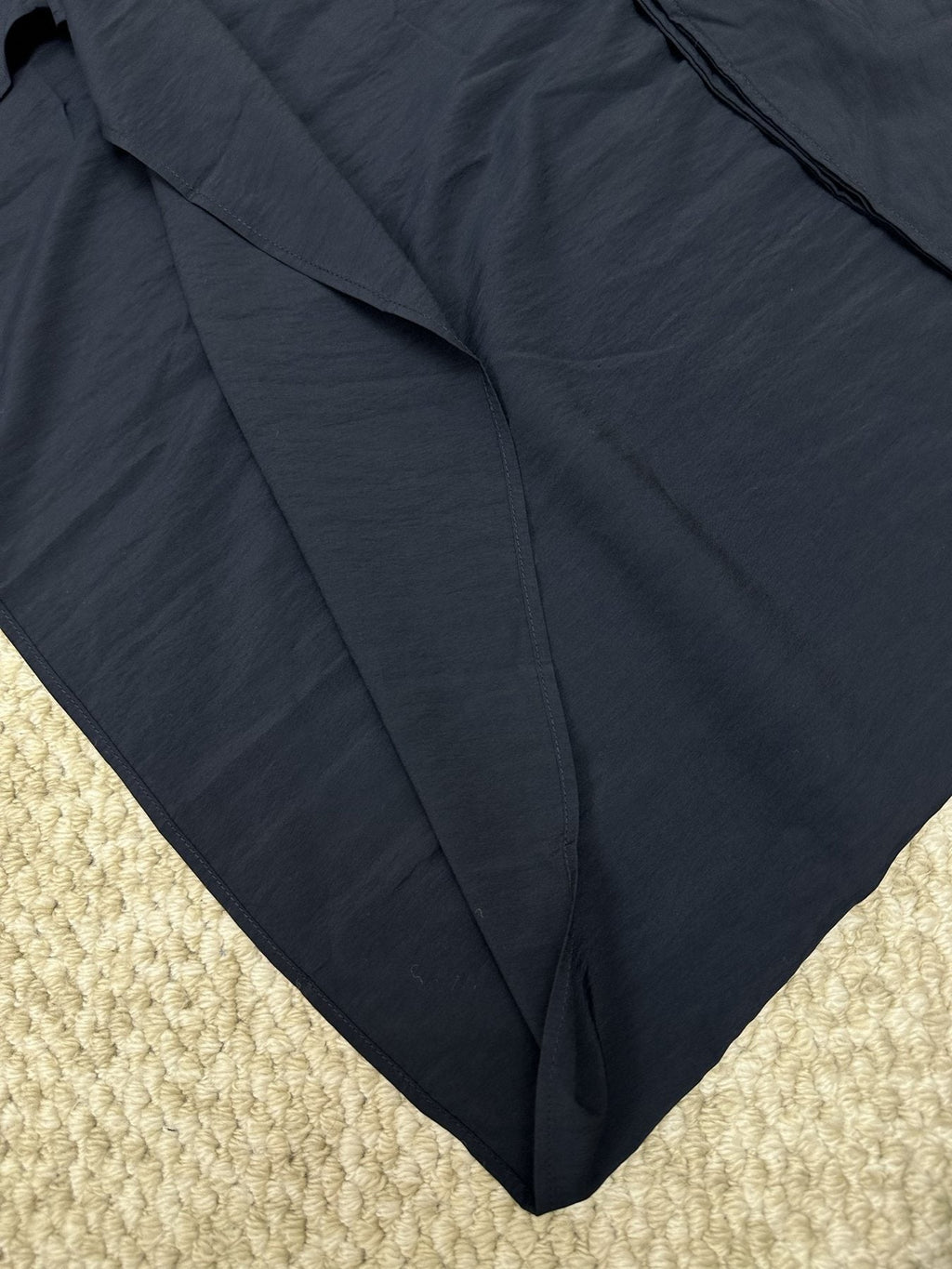 Test2-Ralph Lauren Short-Sleeve Faux-Wrap Tie Midi Dress — detail